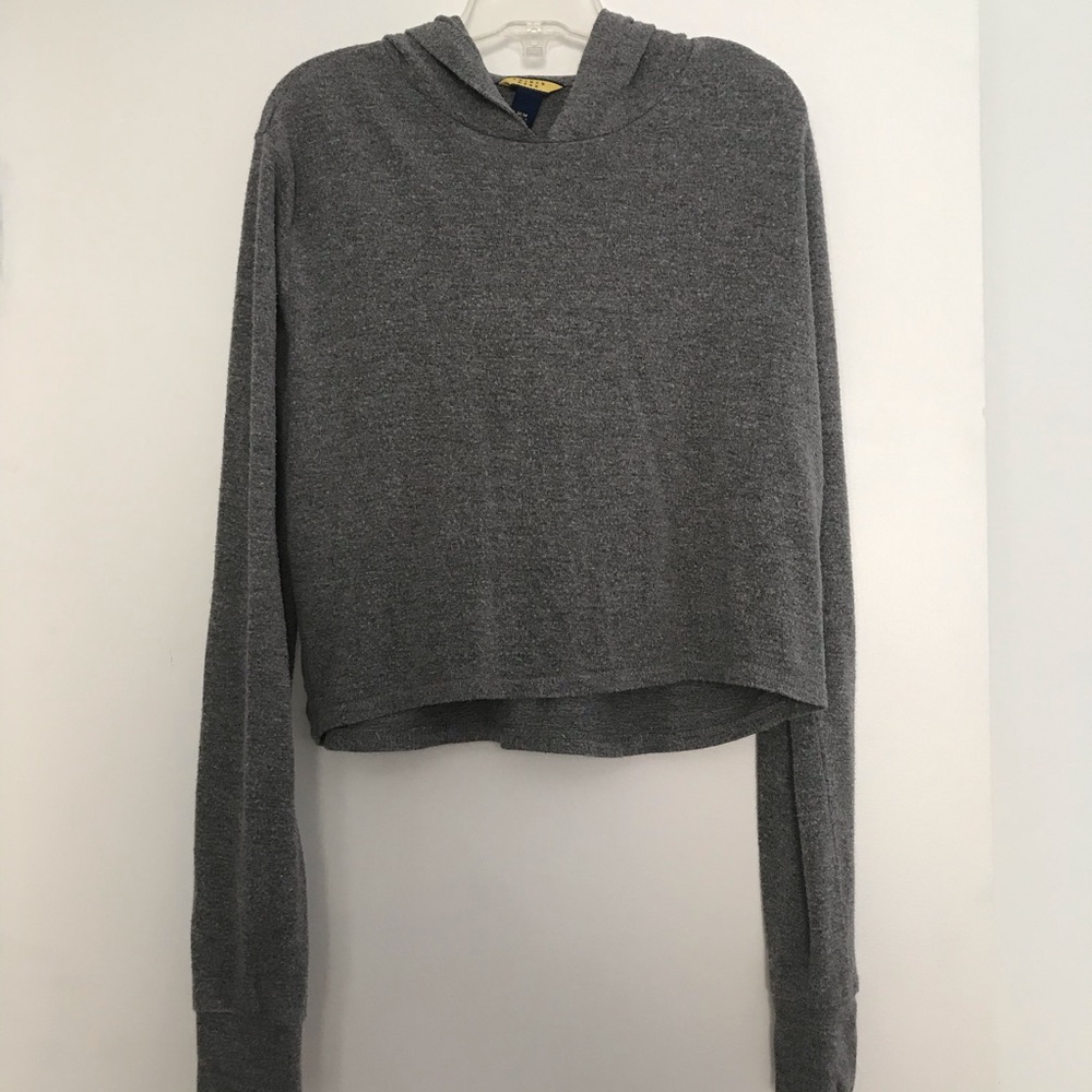 Prince&Fox grey cropped hoodie